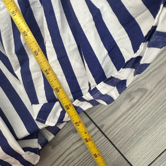 J.Crew Stripe Ruffle Cotton Maxi Dress - 10 - Picture 11 of 12